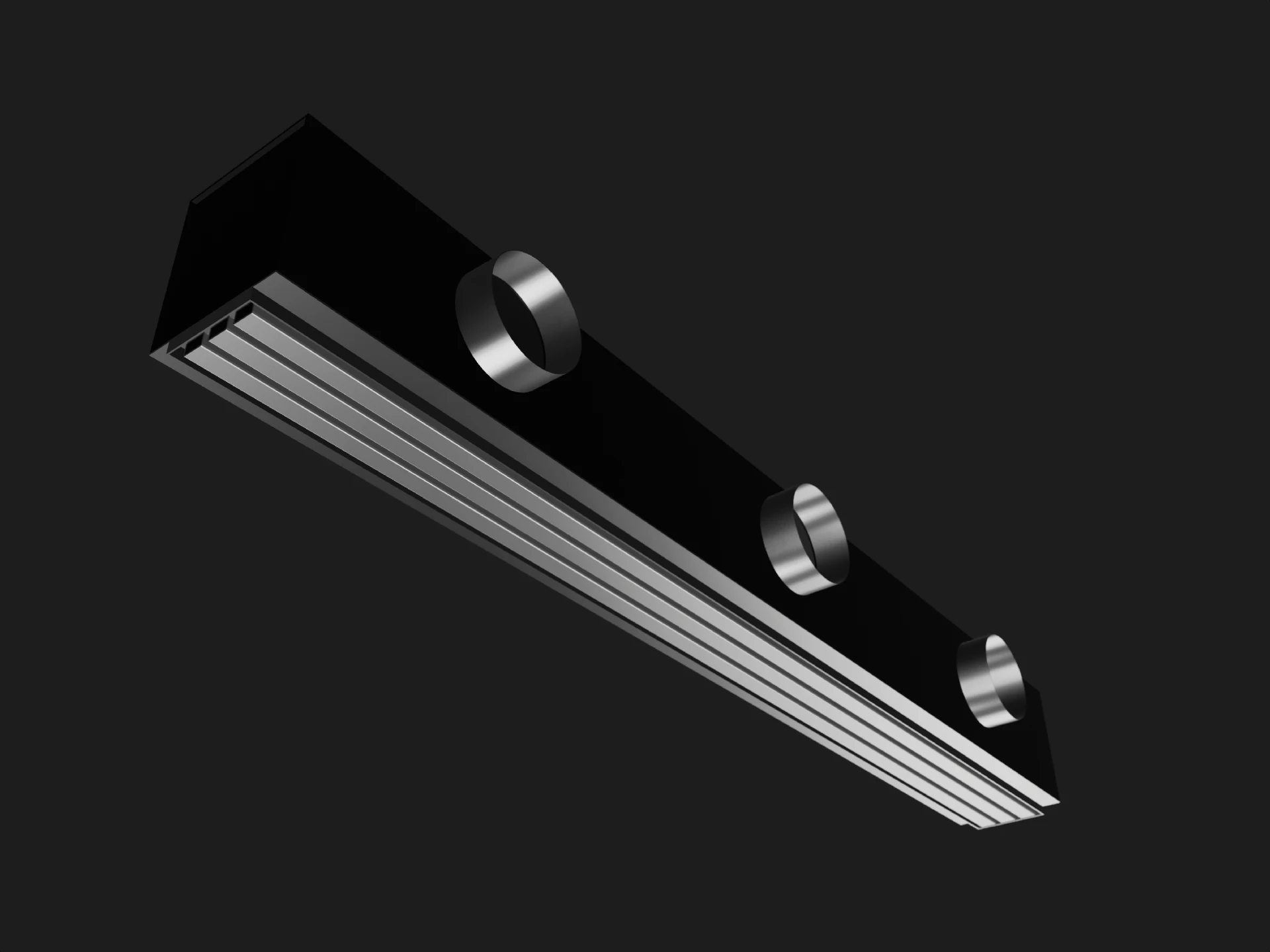 3D-modell med kanalanslutningar